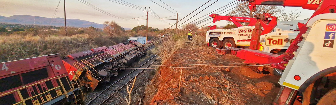 Locomotives Restored to Tracks Within Eight Hours After Coal Truck Accident Outside Mbombela